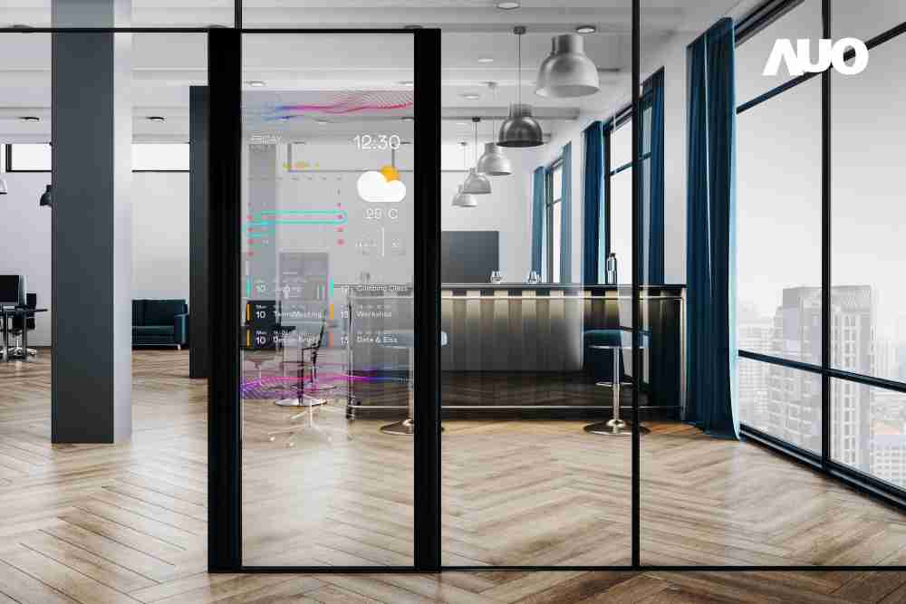 60吋Micro LED透明窗屏显示器，，，可依需求调整并延伸应用于不同场域，，，包括汽车侧窗或家庭玄关、、智慧橱窗、、商业展示等面向，，，，提供丰富的信息娱乐内容